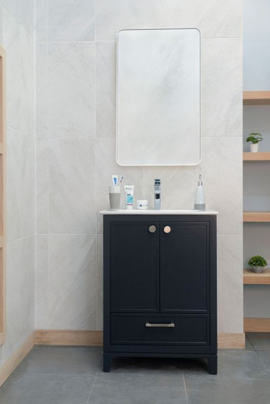 Frame 24" Dark Gray Bathroom Cabinet