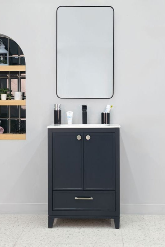 Frame 24" Dark Gray Bathroom Cabinet