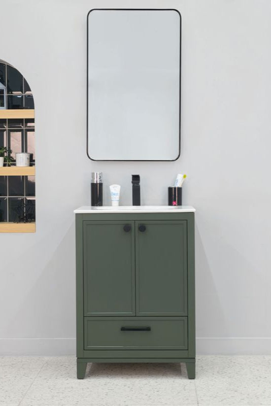 Frame 24" Pine Green Bathroom Cabinet