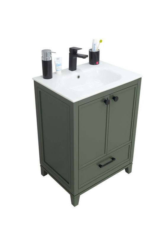 Frame 24" Pine Green Bathroom Cabinet