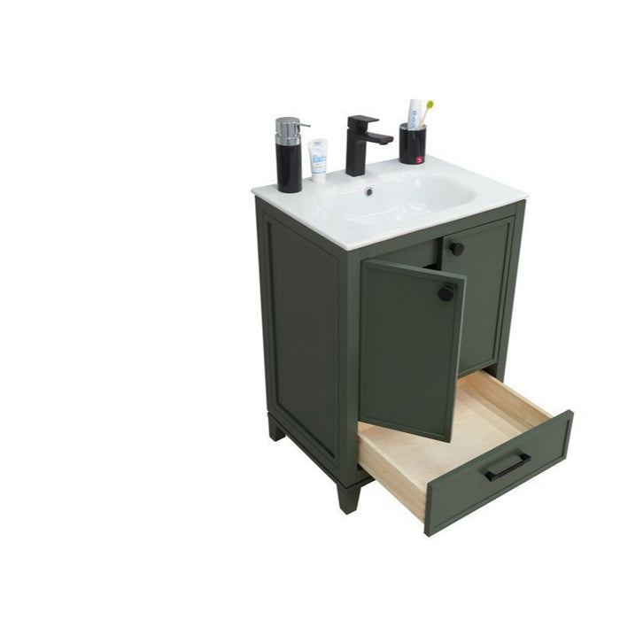 Frame 24" Pine Green Bathroom Cabinet