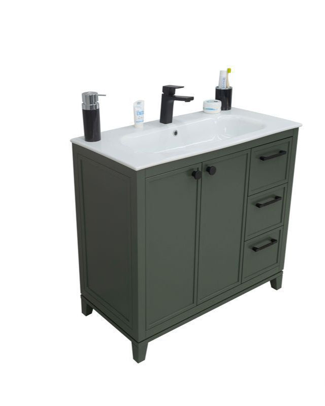 Frame 36" Pine Green Bathroom Cabinet