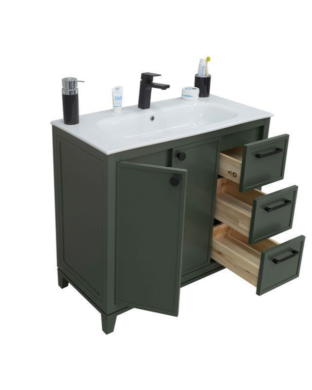 Frame 36" Pine Green Bathroom Cabinet