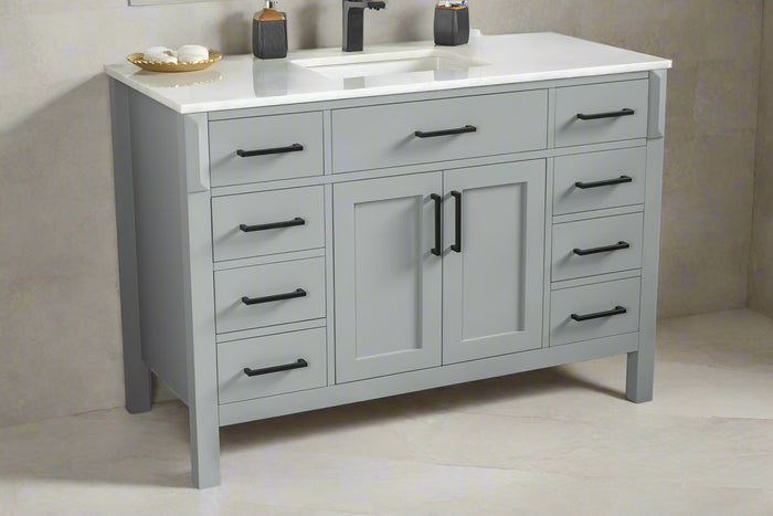 Fawna 48" Gray Bathroom Cabinet