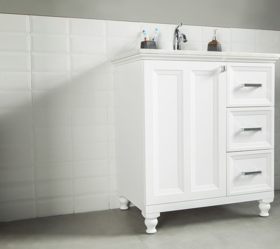 Isabel 30" White Bathroom Cabinet