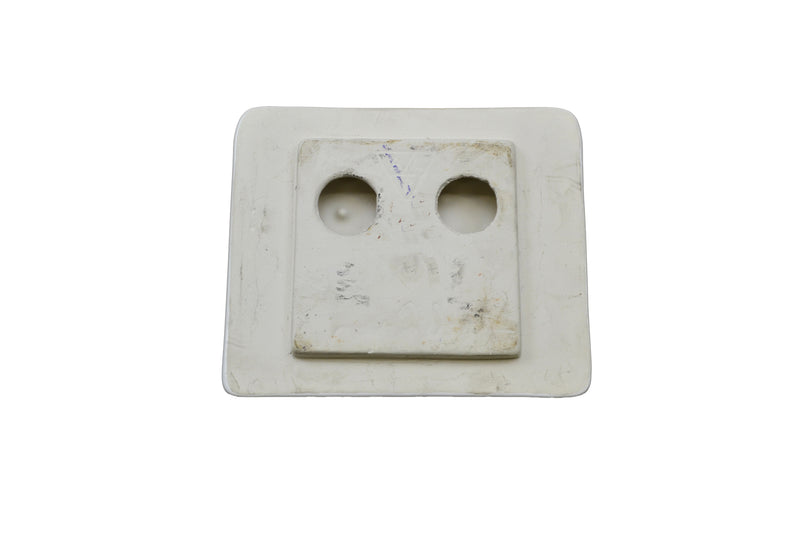 Tub Soap Dish with Rail - White 5" x 6" - Thinset Mount