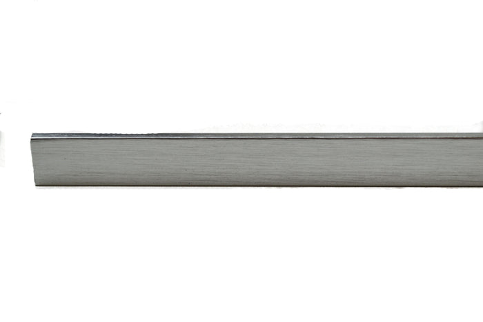 3/8" x 8' 10" Metal Trim L Shape Chrome Brushed (10mm)