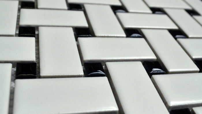 Basketweave White/Black