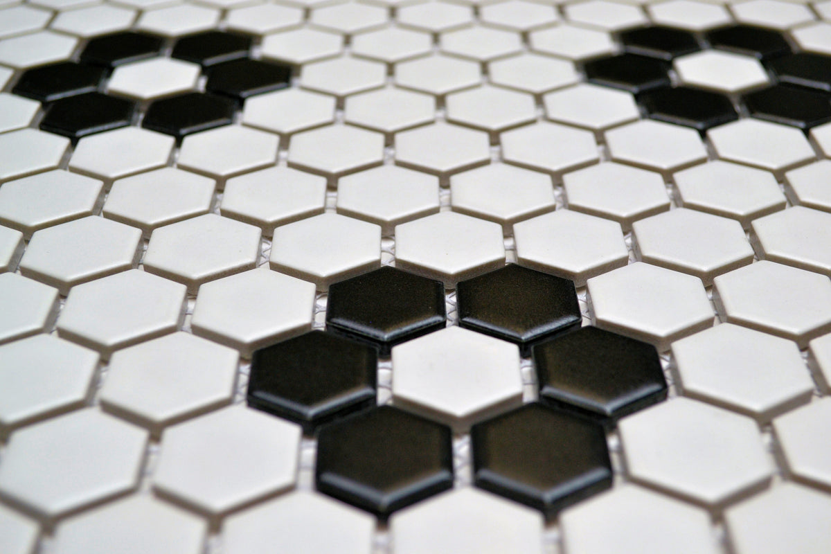 1" White Flower Hex