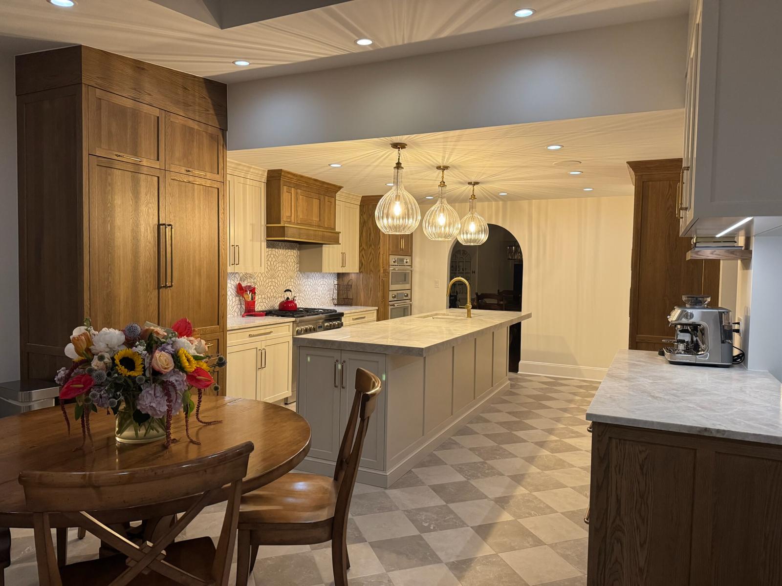 Kitchen floor and back splash tile in a Bronxville residence