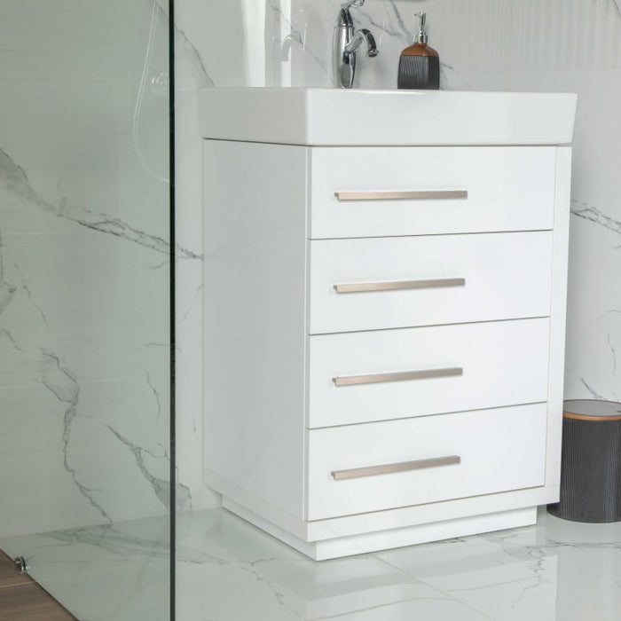 Adora 24" Bright White Bathroom Cabinet