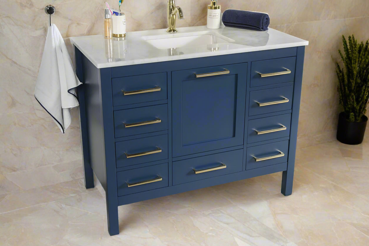 Ashley 42" Blue Bathroom Cabinet
