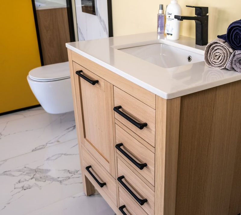 Ashley 30" Natural Oak Bathroom Cabinet