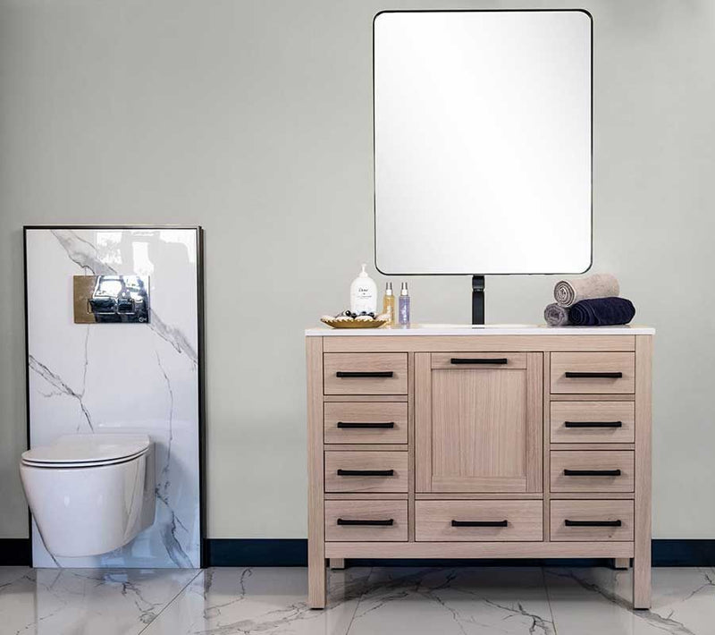 Ashley 42" Natural Oak Bathroom Cabinet