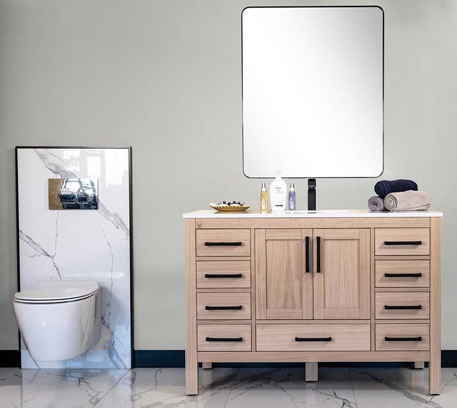Ashley 48" Natural Oak Bathroom Cabinet