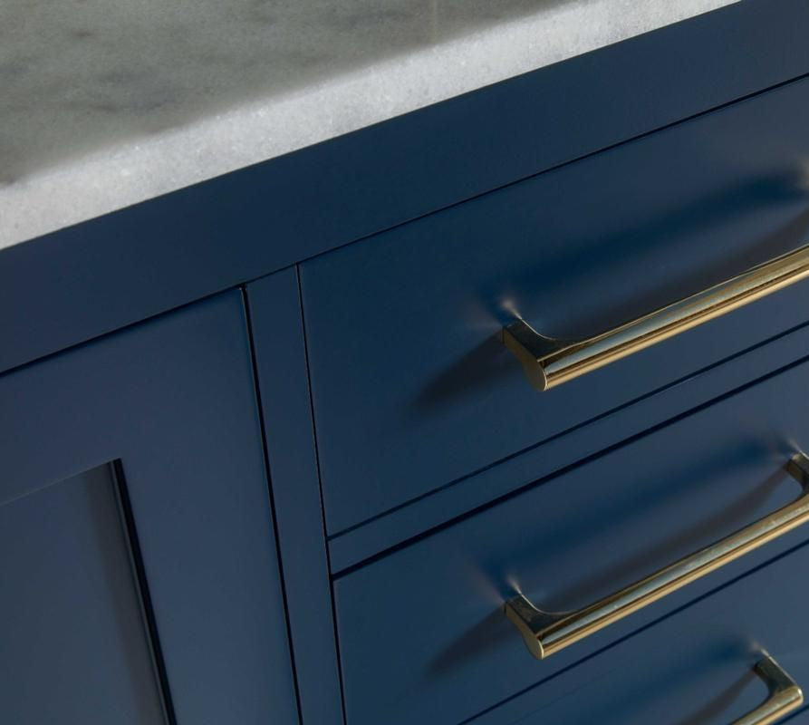 Ashley 60" Blue Single Bowl Bathroom Cabinet