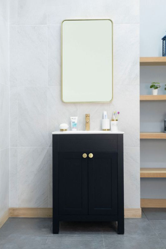 Aria 24" Black Bathroom Cabinet