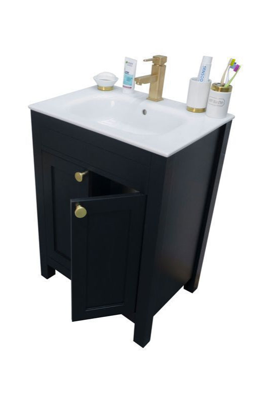 Aria 24" Black Bathroom Cabinet