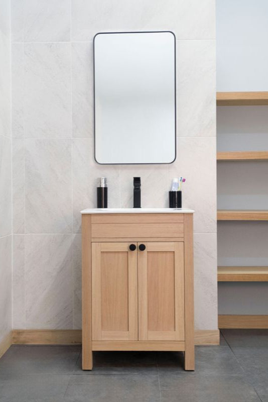 Aria 24" Natural Oak Bathroom Cabinet