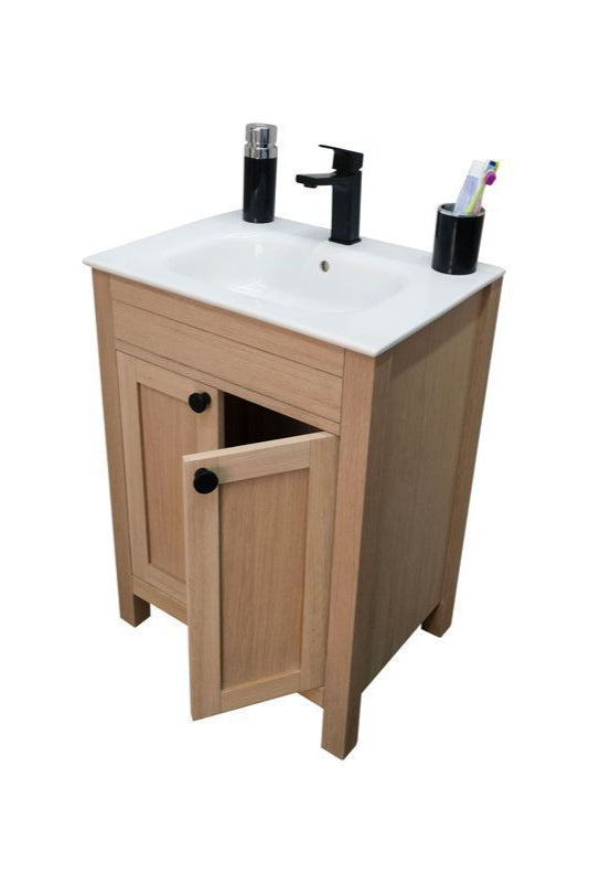 Aria 24" Natural Oak Bathroom Cabinet