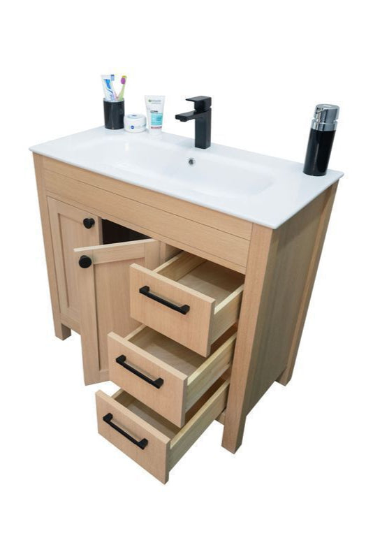 Aria 36" Natural Oak Bathroom Cabinet