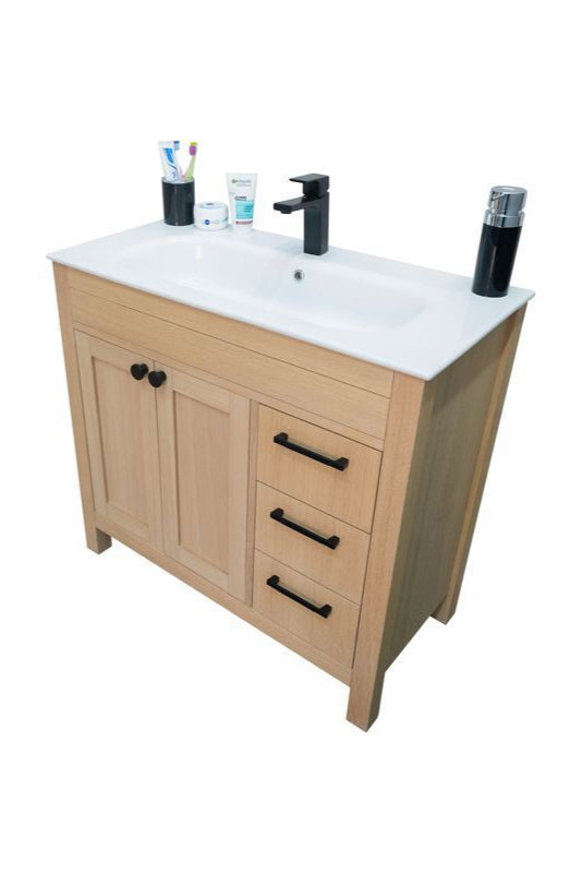 Aria 36" Natural Oak Bathroom Cabinet