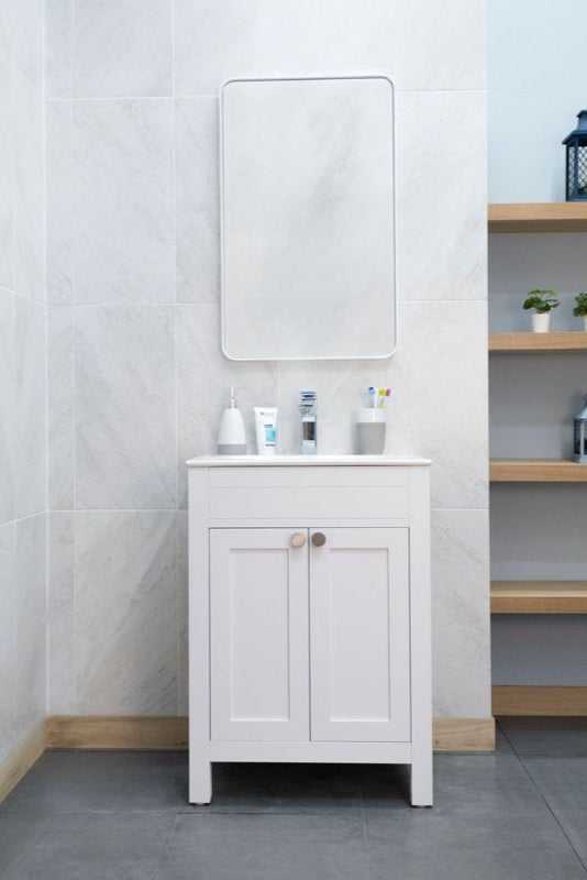 Aria 24" White Bathroom Cabinet