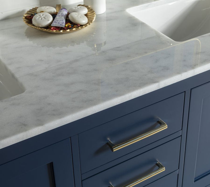 Ashley 60" Blue Double Bowls Bathroom Cabinet