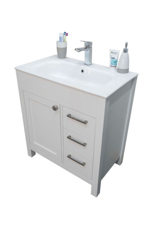 Aria 30" White Bathroom Cabinet