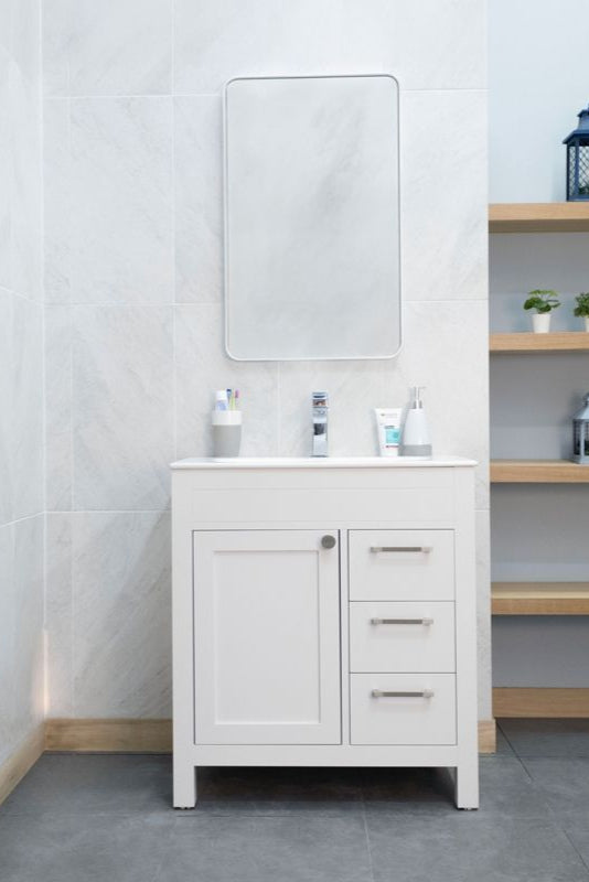 Aria 30" White Bathroom Cabinet