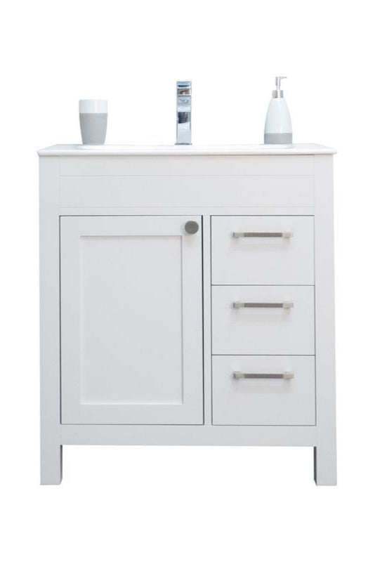 Aria 30" White Bathroom Cabinet