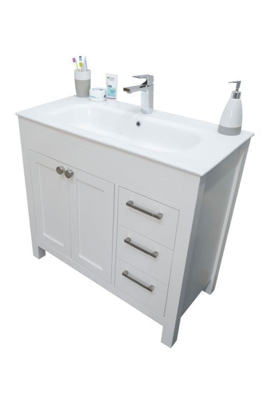 Aria 36" White Bathroom Cabinet