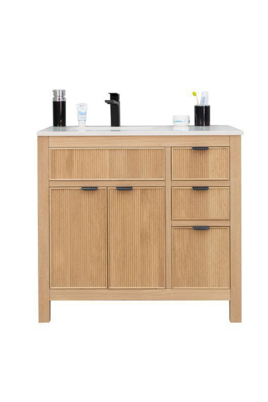 Catalina 36" Natural Oak Bathroom Cabinet