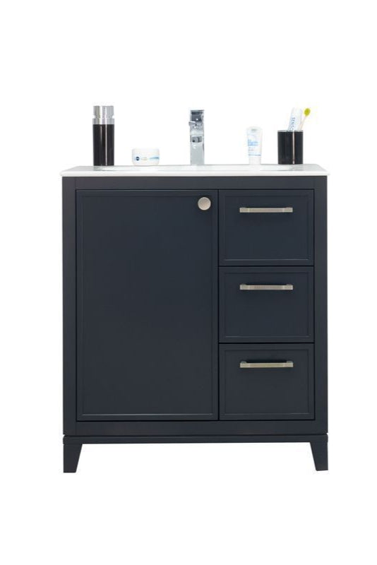 Frame 30" Dark Gray Bathroom Cabinet