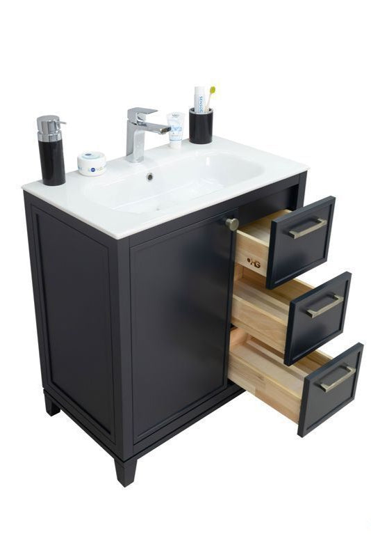 Frame 30" Dark Gray Bathroom Cabinet