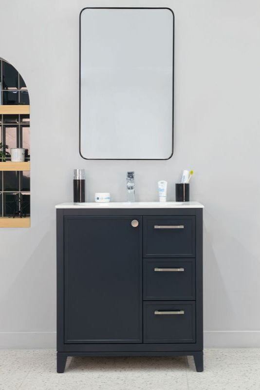 Frame 30" Dark Gray Bathroom Cabinet