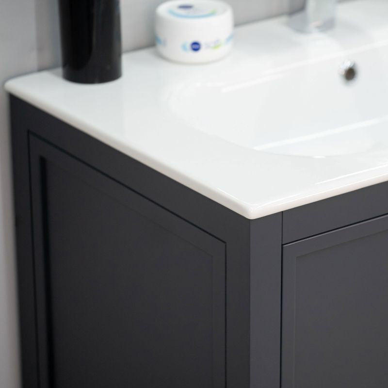Frame 30" Dark Gray Bathroom Cabinet
