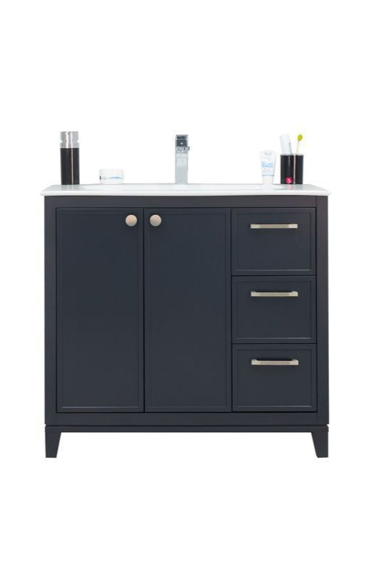 Frame 36" Dark Gray Bathroom Cabinet