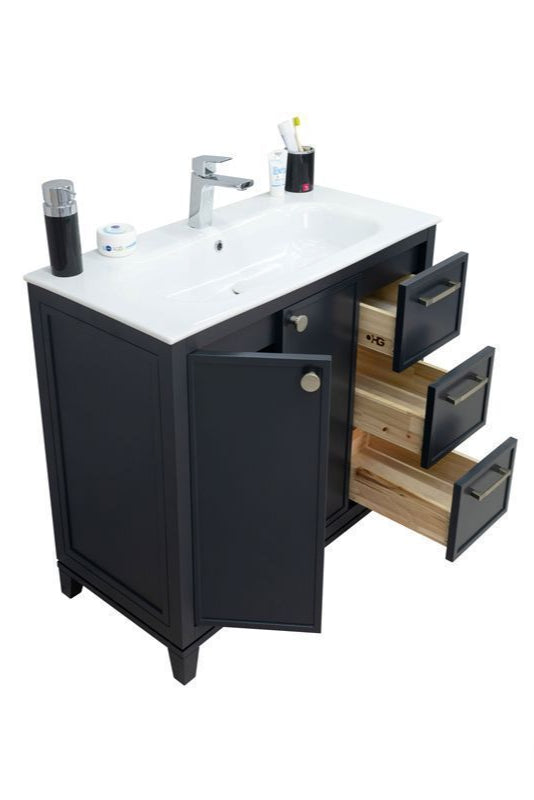 Frame 36" Dark Gray Bathroom Cabinet