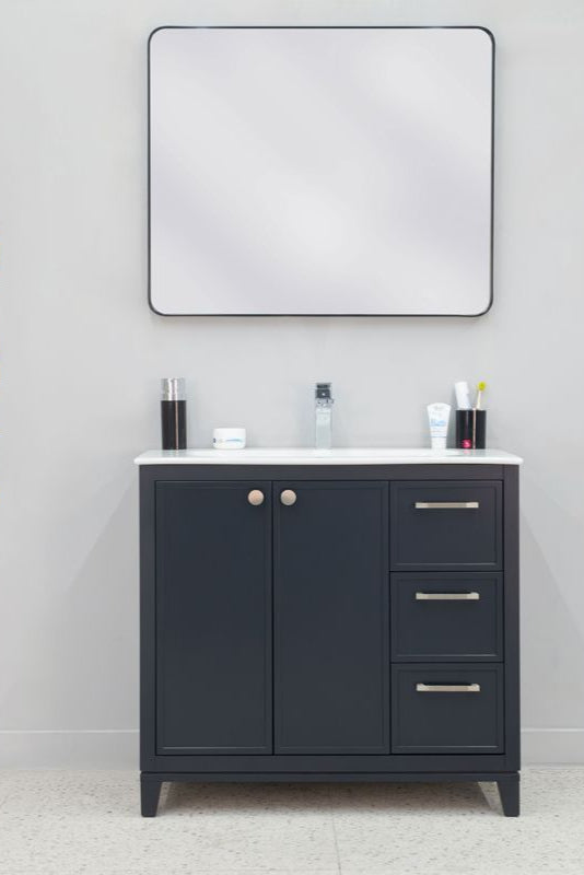 Frame 36" Dark Gray Bathroom Cabinet