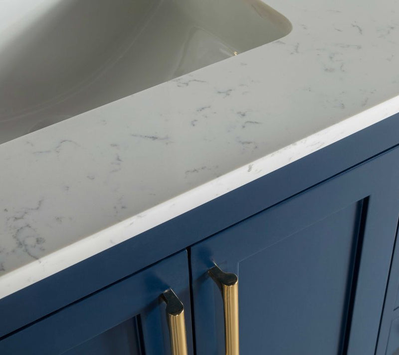 Ashley 72" Blue Double Bowls Bathroom Cabinet