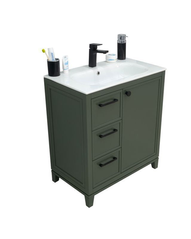 Frame 30" Pine Green Bathroom Cabinet