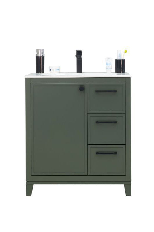 Frame 30" Pine Green Bathroom Cabinet