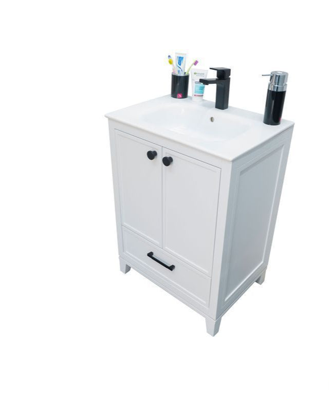 Frame 24" White Bathroom Cabinet