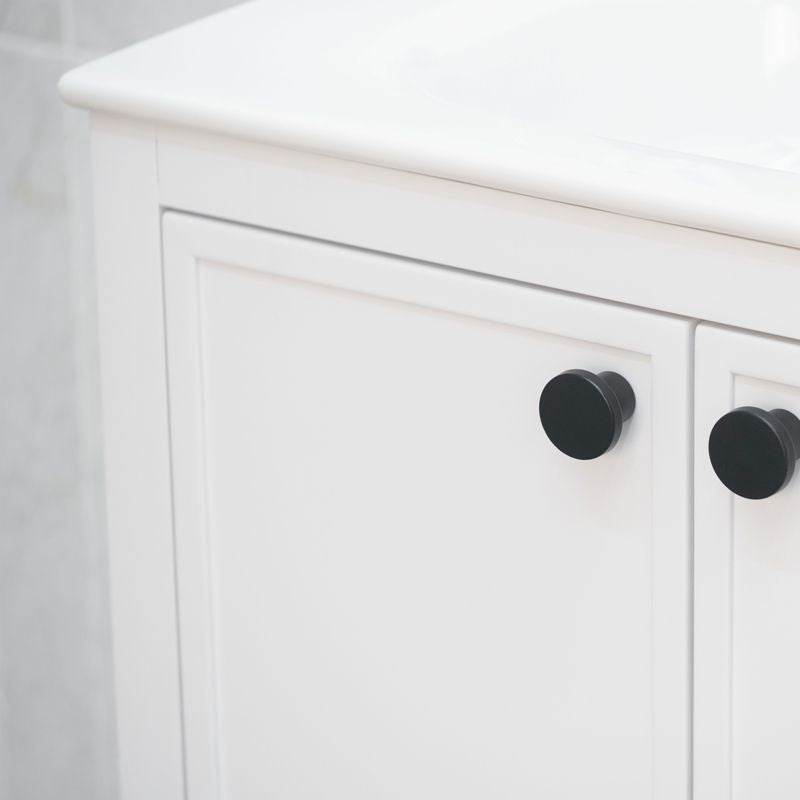 Frame 24" White Bathroom Cabinet