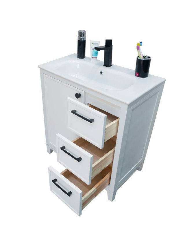 Frame 30" White Bathroom Cabinet