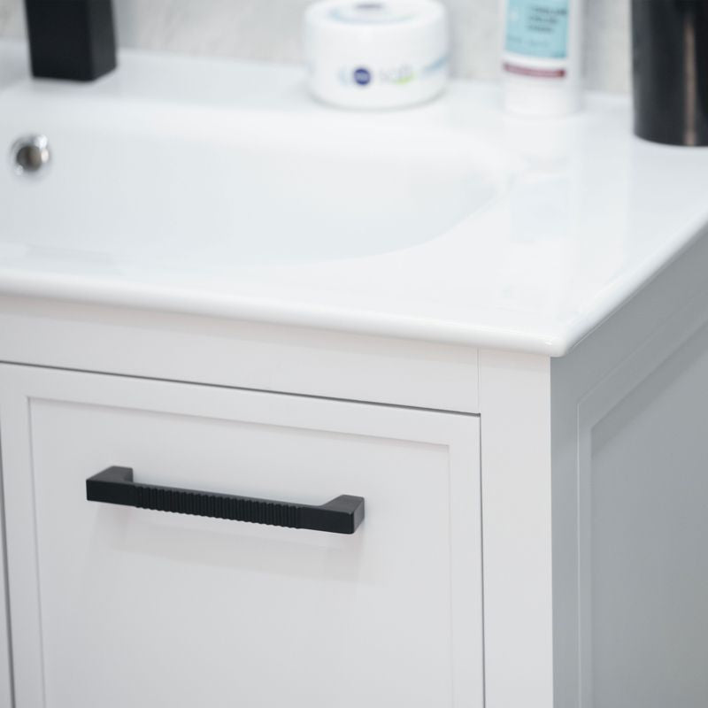 Frame 30" White Bathroom Cabinet