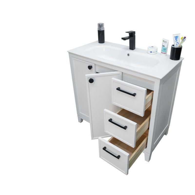 Frame 36" White Bathroom Cabinet