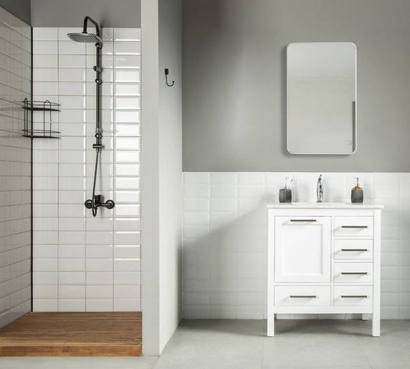 Ashley 30" White Bathroom Cabinet
