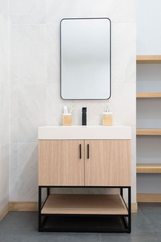 Solana Natural Oak 30" Bathroom Cabinet